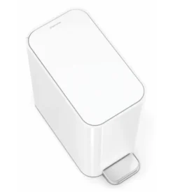 Simplehuman Afvalemmers - Afvalbak 5 L, Met Tasvak, Wit CW2102 -Sanitino Winkel 973321dfecc3bbe79cc6df47
