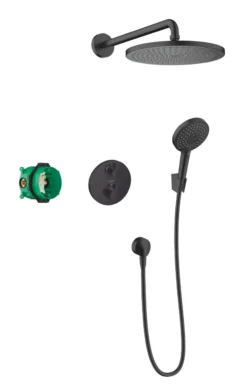 Hansgrohe Croma - Doucheset 280, Met Ecostat S Inbouw Thermostaatkraan, Mat Zwart 27961670