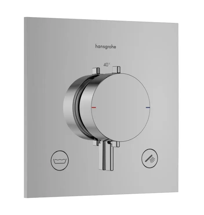 Hansgrohe Ecostat Comfort E - Thermostatische Inbouwkraan, Voor 2 Functies, Chroom 33716000 1 Hansgrohe Ecostat Comfort E - Thermostatische Inbouwkraan, Voor 2 Functies, Chroom 33716000