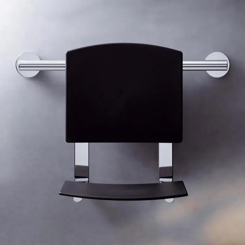 Keuco Plan Care - Douchezitje 31x36 Cm, Hangend, Met Rugleuning, Zwart/chroom 34981010037 3 Keuco Plan Care - Douchezitje 31x36 Cm, Hangend, Met Rugleuning, Zwart/chroom 34981010037 - Afbeelding 3