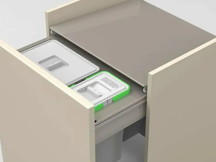 Elletipi Square 2.0 - Inbouw Afvalemmer, Gesplitst, 70 L PA3 LEC5060F 5 Elletipi Square 2.0 - Inbouw Afvalemmer, Gesplitst, 70 L PA3 LEC5060F - Afbeelding 5