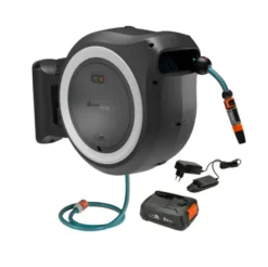 Gardena PowerRoll - 18V ACU-Wandslangenbox PowerRoll XXL, Met 40 M Slang, 1x 2,5 Ah Li-Ion Accu, Lader, Wit 18647-20