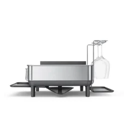 Simplehuman Keuken Accessoires - Afdruiprek 514x566x292 Mm, Met Glazenhouder, Grijs/roestvrij Staal KT1181 -Sanitino Winkel 9c6a50eaa19c8755f459d23d