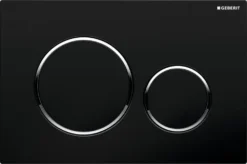 Geberit Sigma20 - SIGMA20 Bedieningsplaat, Zwart/chroom 115.882.KM.1