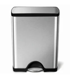 Simplehuman Afvalemmers - Afvalbak 50 L, Roestvrij Staal CW1816