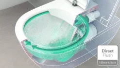 Geberit Duofix - Inbouwreservoir Voor Hangend Toilet Met SIGMA01 Bedieningsknop, Glanzend Chroom + Villeroy Boch - Hangend Toilet En Wc-bril, DirectFlush, SoftClose, CeramicPlus 111.300.00.5 NB2 -Sanitino Winkel PHOTO 1457