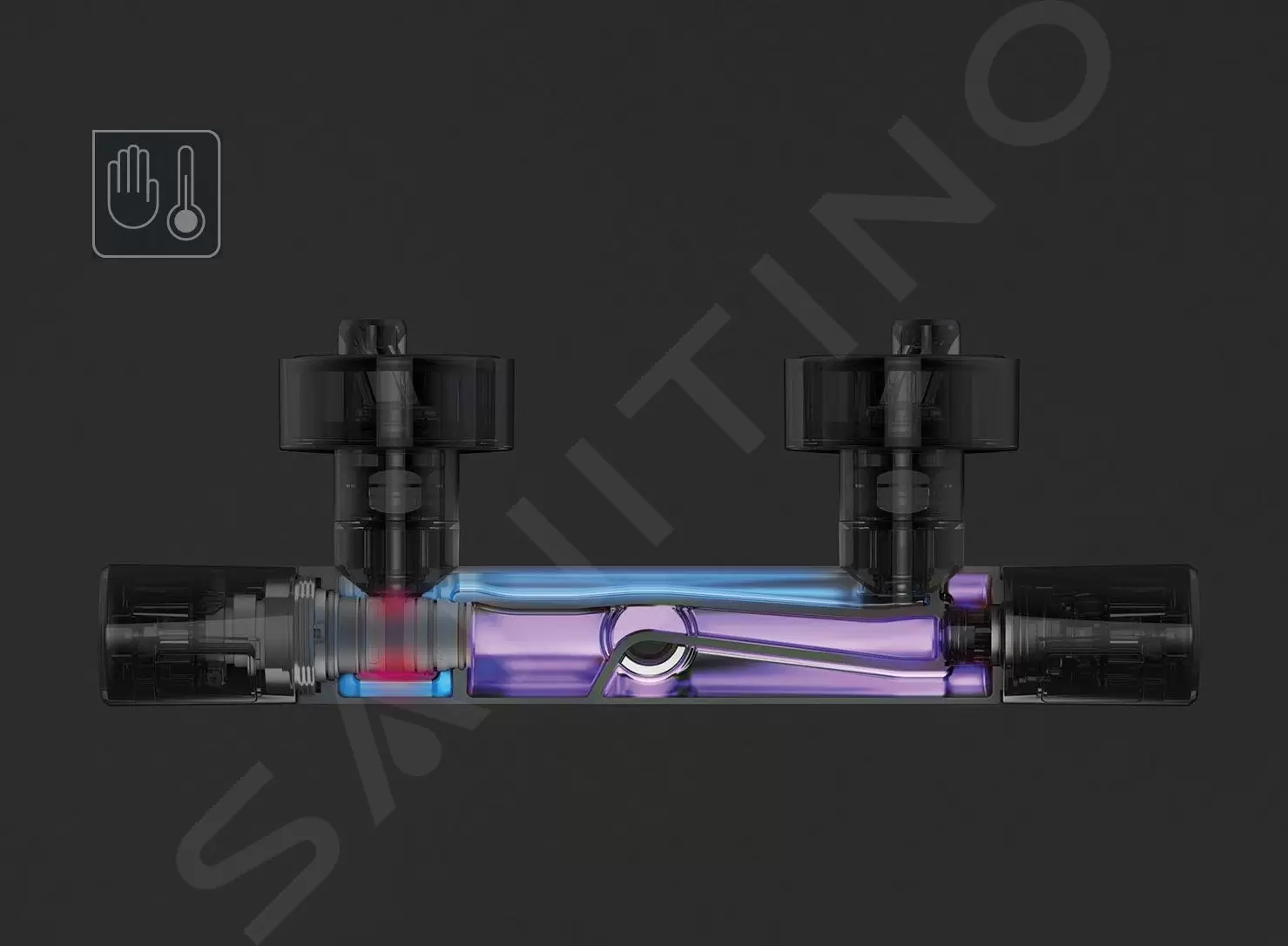 Ideal Standard CeraTherm - Doucheset T25 Met Thermostaatkraan, 20 Cm, 1-jet, Zwart A7545XG 8 Ideal Standard CeraTherm - Doucheset T25 Met Thermostaatkraan, 20 Cm, 1-jet, Zwart A7545XG - Afbeelding 8