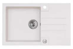 Alveus Rock - Granieten Spoelbak 78x48 Cm, Met Draaiknopbediening, Arctic 1090944