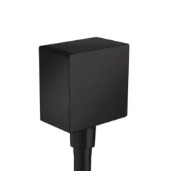 Hansgrohe Fixfit - Muuraansluitbocht Square Met Terugslagklep, Mat Zwart 26455670