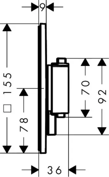 Hansgrohe Ecostat Comfort E - Thermostatische Inbouwkraan, Voor 2 Functies, Chroom 33716000 2 Hansgrohe Ecostat Comfort E - Thermostatische Inbouwkraan, Voor 2 Functies, Chroom 33716000 - Afbeelding 2