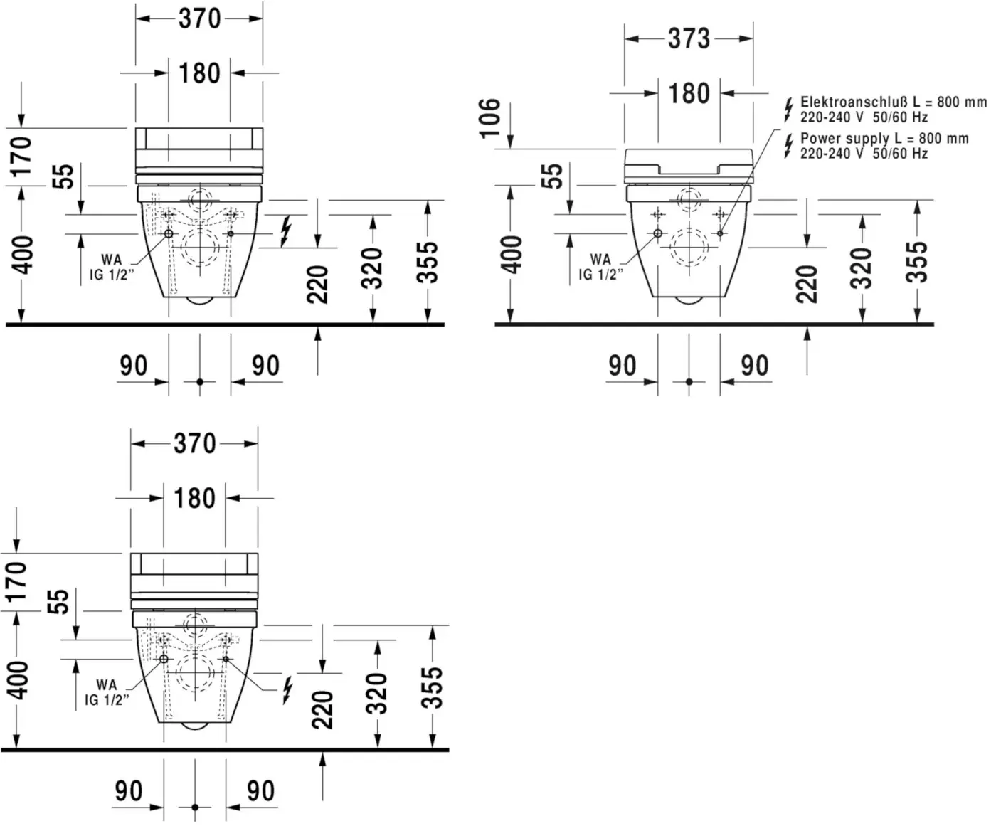 Duravit Starck 3 - Wandcloset Voor SensoWash, Met HygieneGlaze, Alpine Wit 2226592000 4 Duravit Starck 3 - Wandcloset Voor SensoWash, Met HygieneGlaze, Alpine Wit 2226592000 - Afbeelding 4