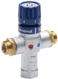 Sapho Overige Kranen - Thermostatische Mengkraan, 1/2"M, 30-60 Graden, Terugslagkleppen TMT12MPM