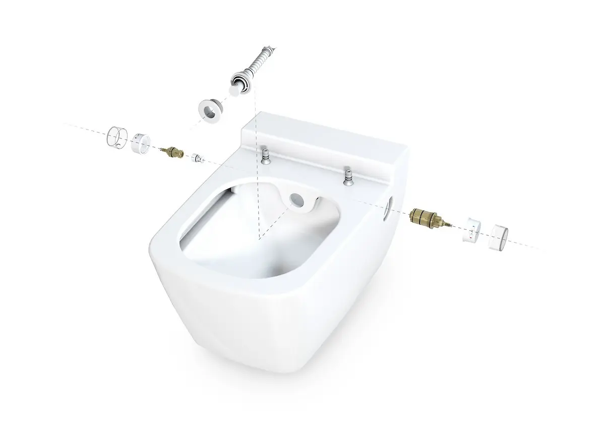 Geberit Kombifix - Inbouwreservoir Voor Hangend Toilet Met SIGMA30 Bedieningsknop, Wit/glanzend Chroom + Tece One - Hangend Douche-wc En Wc-bril, Rimless, SoftClose 110.302.00.5 NT5 8 Geberit Kombifix - Inbouwreservoir Voor Hangend Toilet Met SIGMA30 Bedieningsknop, Wit/glanzend Chroom + Tece One - Hangend Douche-wc En Wc-bril, Rimless, SoftClose 110.302.00.5 NT5 - Afbeelding 8