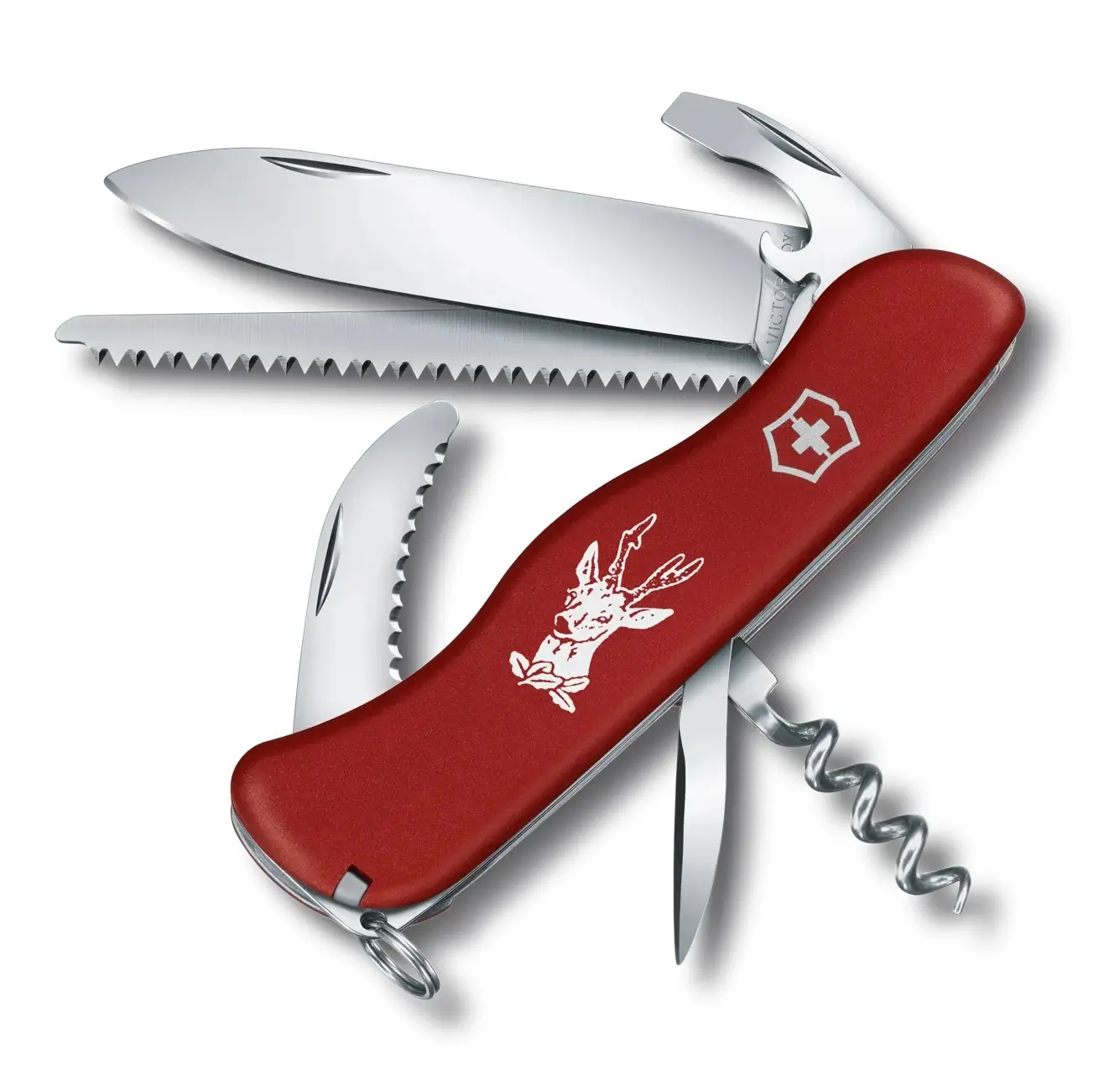 VICTORINOX - Groot Zakmes Hunter, 12 Functies, Rood 0.8573 1 VICTORINOX - Groot Zakmes Hunter, 12 Functies, Rood 0.8573