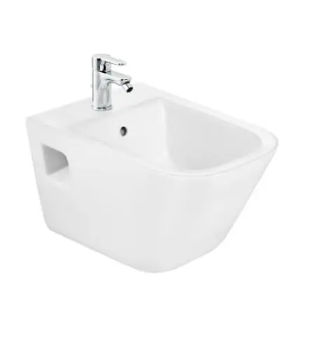 Roca The Gap - Hangend Bidet, Met Overloop, Kraangat, Wit A357475000 1 Roca The Gap - Hangend Bidet, Met Overloop, Kraangat, Wit A357475000