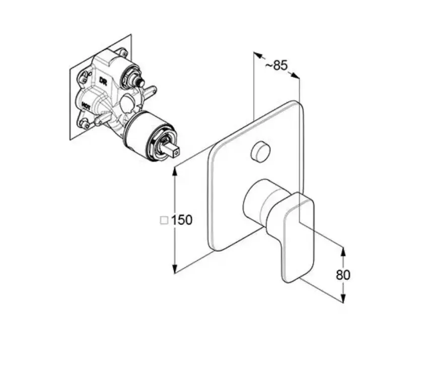 Kludi Renon - Inbouwkraan Voor 2 Apparaten, Geborsteld Goud 42763N075 2 Kludi Renon - Inbouwkraan Voor 2 Apparaten, Geborsteld Goud 42763N075 - Afbeelding 2