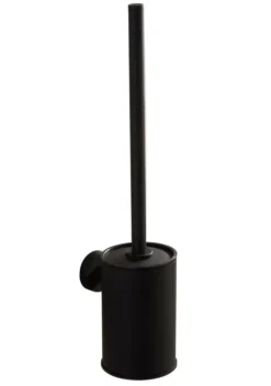 Aqualine Samba - WC Borstel Wandmontage, Met Houder, Zwart SB304