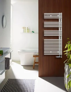 Zehnder Forma Asym - Badkamerradiator 119x60 Cm, Recht, Buitenaansluiting 5 Cm, Wit Laqué LFAR-120-060