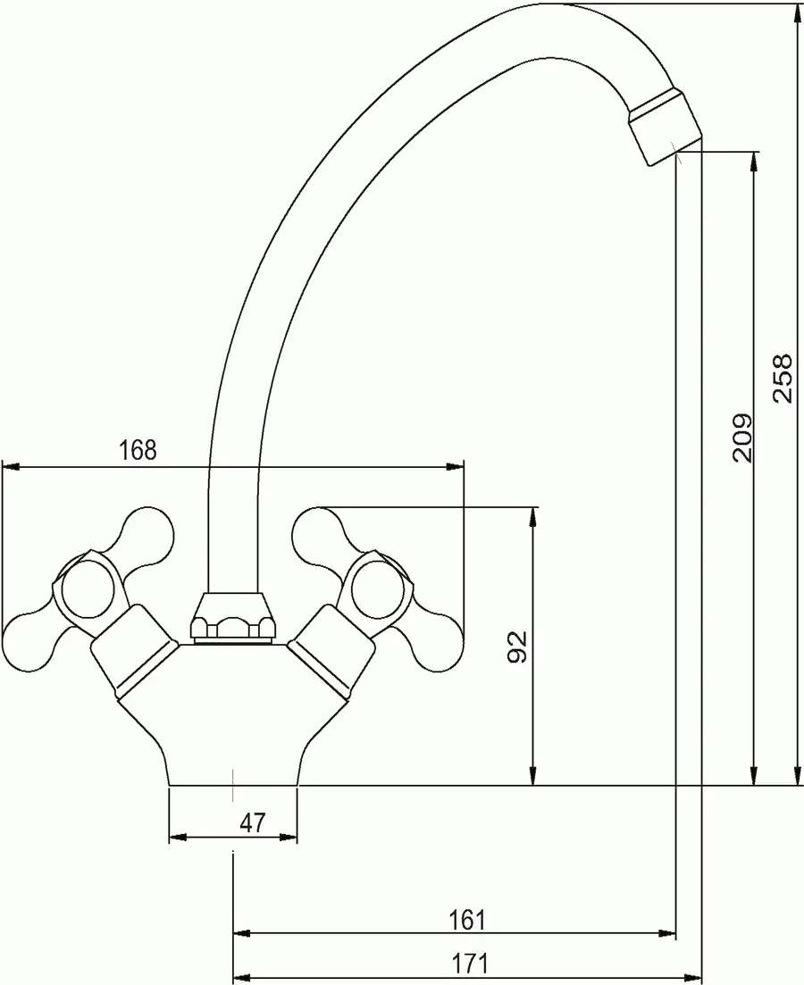 Novaservis Titania Retro II - Keukenkraan, Chroom 99113,0 2 Novaservis Titania Retro II - Keukenkraan, Chroom 99113,0 - Afbeelding 2