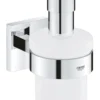 Grohe QuickFix Start Cube - Beker Met Houder, Voor Tandenborstel En Tandpasta, Glas/chroom 41098000