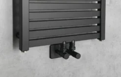 Aqualine Verwarming - Tondi Verwarmingselement 45x97 Cm, Centrale Aansluiting, Mat Zwart DT456T -Sanitino Winkel ab54882bf5b3294e2bf7c27d