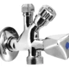 Aqualine Hoekstopkranen - Combinatieventiel 1/2x3/4x3/8, Chroom 5309
