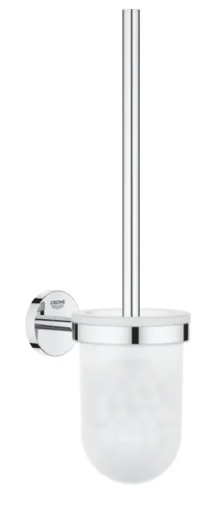 Grohe QuickFix Start Cosmopolitan - Wandgemonteerde Toiletborstel Met Houder, Glas/chroom 41169000