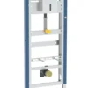 Geberit Duofix - Inbouwframe Voor Urinoir, Met Spoelbediening, Hoogte 1,1 Tot 1,3 M, Mat Chroom 111.695.46.5