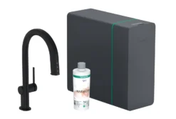 Hansgrohe Aqittura M91 - Keukenmengkraan Met Uittrekbare Uitloop, SodaSystem, SBox, Mat Zwart 76836670
