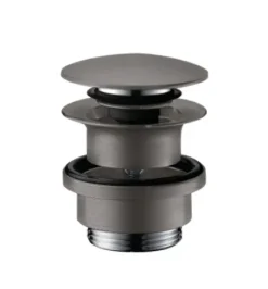 Hansgrohe Afvoergarnituren - Afvoergarnituur Push-Open Voor Wastafel- En Bidetkranen, Geborsteld Zwart Chroom 50100340