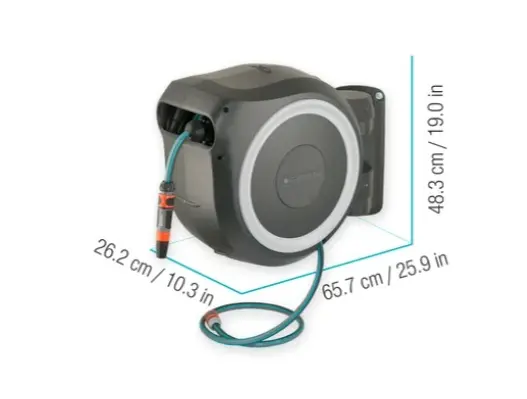 Gardena RollUp - RollUp L Wandslangenbox, Wandmontage, Met 30 M Slang, Wit 18627-20 2 Gardena RollUp - RollUp L Wandslangenbox, Wandmontage, Met 30 M Slang, Wit 18627-20 - Afbeelding 2