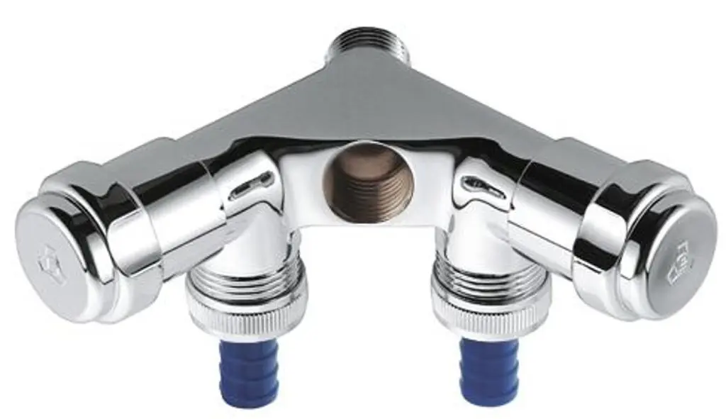 Grohe Eggemann - Original WAS Dubbele Hoekstopkraan, Chroom 41020000 1 Grohe Eggemann - Original WAS Dubbele Hoekstopkraan, Chroom 41020000