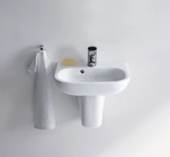 Duravit D-Code - Fontein 45x34 Cm, Met 1 Kraangat, Alpine Wit 07054500002 -Sanitino Winkel b44840d9107bcc24d5a67d2d