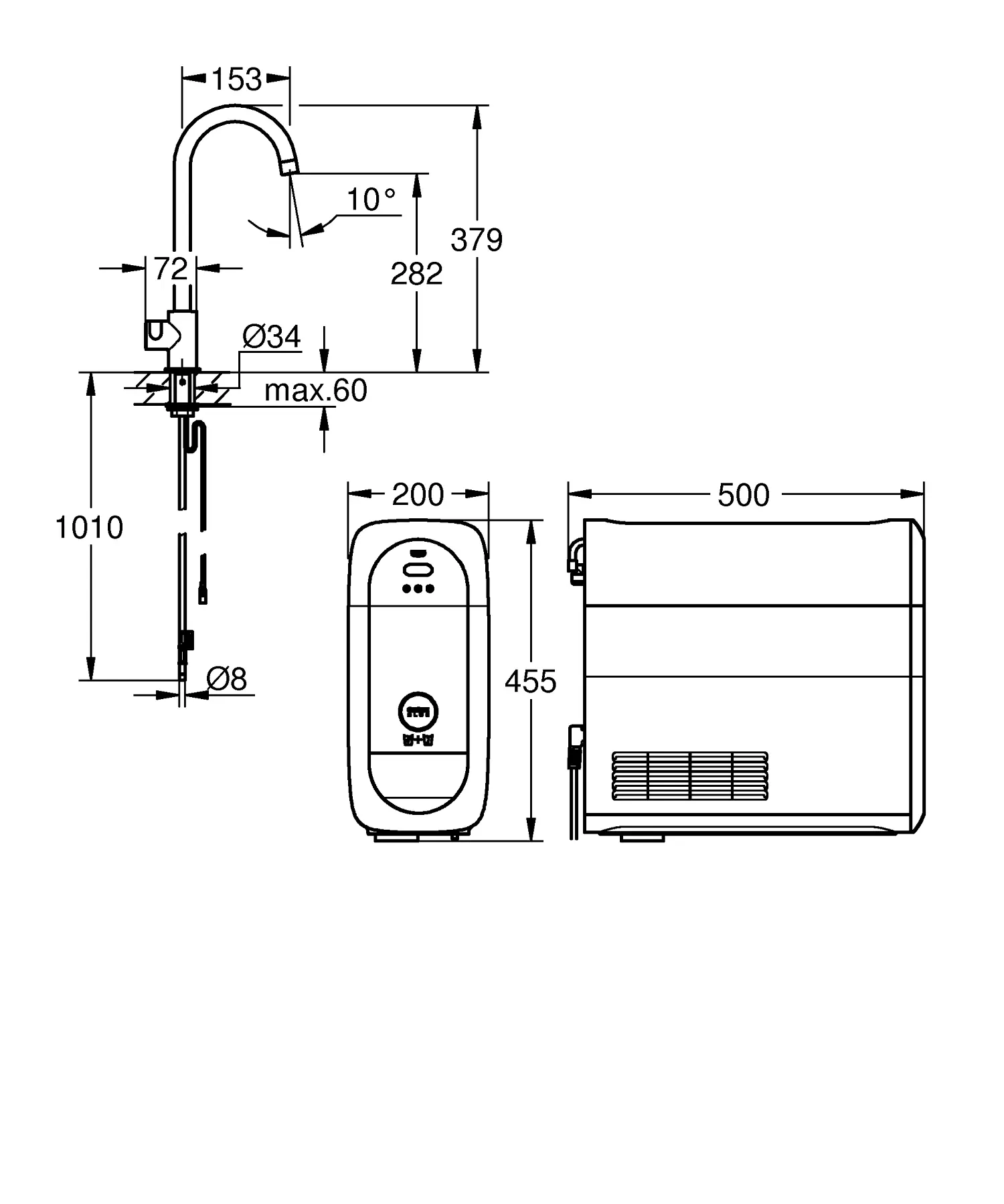 Grohe Blue Home - Mono Connected Keukenkraan Met Mono Uitloop, Met Filterset En Koeler, Chroom 31498001 2 Grohe Blue Home - Mono Connected Keukenkraan Met Mono Uitloop, Met Filterset En Koeler, Chroom 31498001 - Afbeelding 2