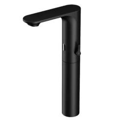 Sanela Elektronische Kranen - Wastafelmengkraan Met ALS-elektronica, Netstroom, Zwart SLU 60V