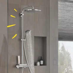 Grohe Vitalio Joy - Doucheset 310 Met Opbouw Thermostaat, 3jets, Chroom 26400001 -Sanitino Winkel ba6ae6c6d4d3b149bd26f856
