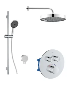 Kielle Oudee - Thermostatische Inbouwkraan, Voor 2 Functies, Met Accessoires En Huis, Chroom 20627SPT20