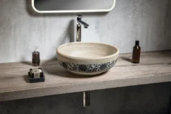 Sapho Priori - Waskom, 42 Cm, Zonder Overloop, Beige Met Blauw Design PI011 -Sanitino Winkel bd7f0f7d29f716c8e7e8379f