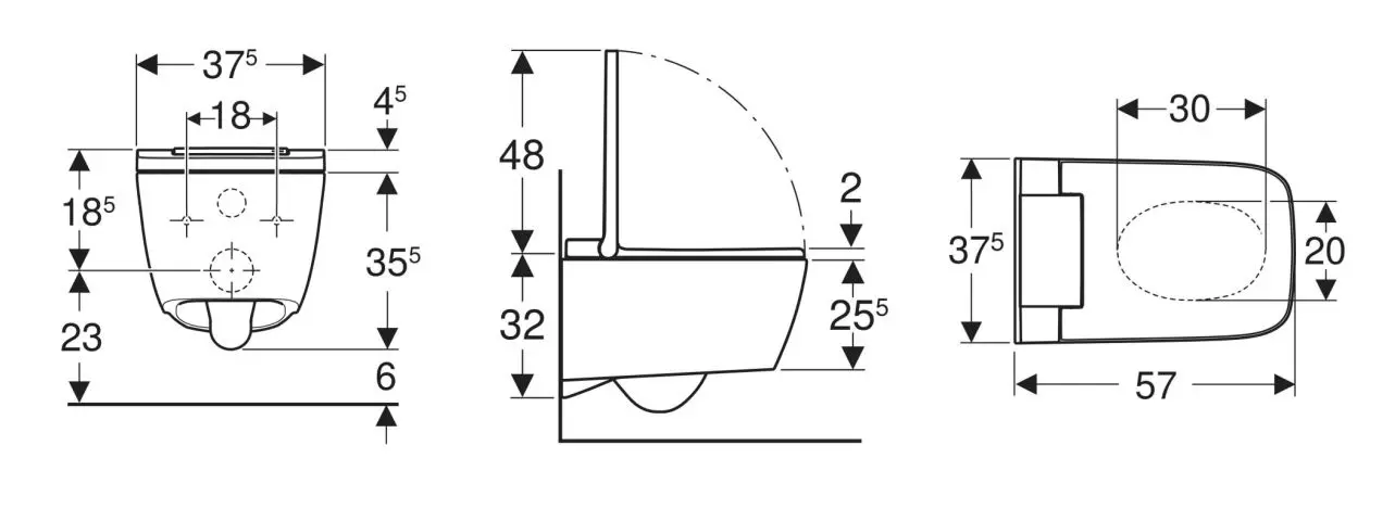 Geberit AquaClean - Elektronisch Bidet AquaClean Sela Square Met Keramiek, Rimfree, SoftClose, KeraTect, Wit 146.250.01.1 2 Geberit AquaClean - Elektronisch Bidet AquaClean Sela Square Met Keramiek, Rimfree, SoftClose, KeraTect, Wit 146.250.01.1 - Afbeelding 2