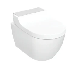 Geberit AquaClean - Tuma Comfort Elektronisch Bidet Met Keramiek, Wandmontage, TurboFlush, SoftClosing, KeraTect, Geborsteld Roestvrij Staal 146.290.FW.1