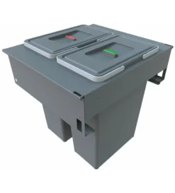 Elletipi Square 2.0 - Inbouw Afvalemmer, Gesplitst, 70 L PA3 LEC5060F