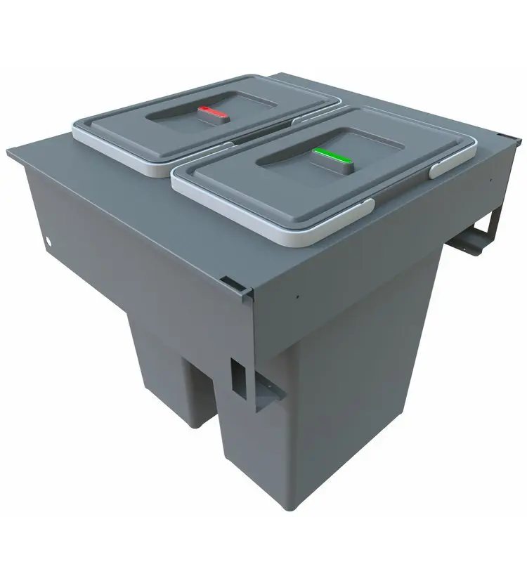 Elletipi Square 2.0 - Inbouw Afvalemmer, Gesplitst, 70 L PA3 LEC5060F 1 Elletipi Square 2.0 - Inbouw Afvalemmer, Gesplitst, 70 L PA3 LEC5060F