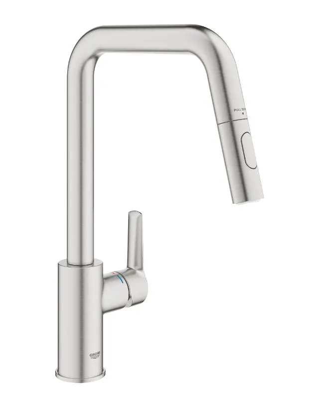 Grohe QuickFix Start - Keukenkraan Met Uittrekbare Vuistdouche, Supersteel 30631DC0 1 Grohe QuickFix Start - Keukenkraan Met Uittrekbare Vuistdouche, Supersteel 30631DC0