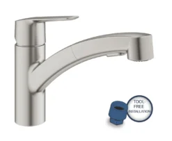 Grohe QuickFix Start - Keukenkraan Met Uittrekbare Handdouche, Supersteel 30531DC1