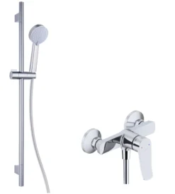 Kielle Nefia - Doucheset Met Kraan, Stang, Slang En Douchekop, Chroom 20627SN120
