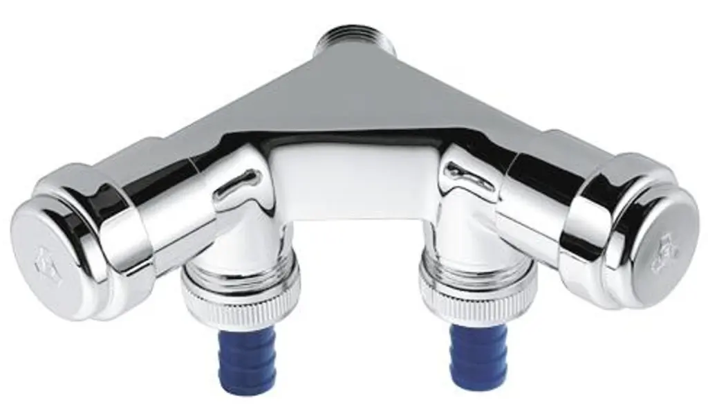 Grohe Eggemann - Original WAS Dubbele Hoekstopkraan, Chroom 41022000 1 Grohe Eggemann - Original WAS Dubbele Hoekstopkraan, Chroom 41022000