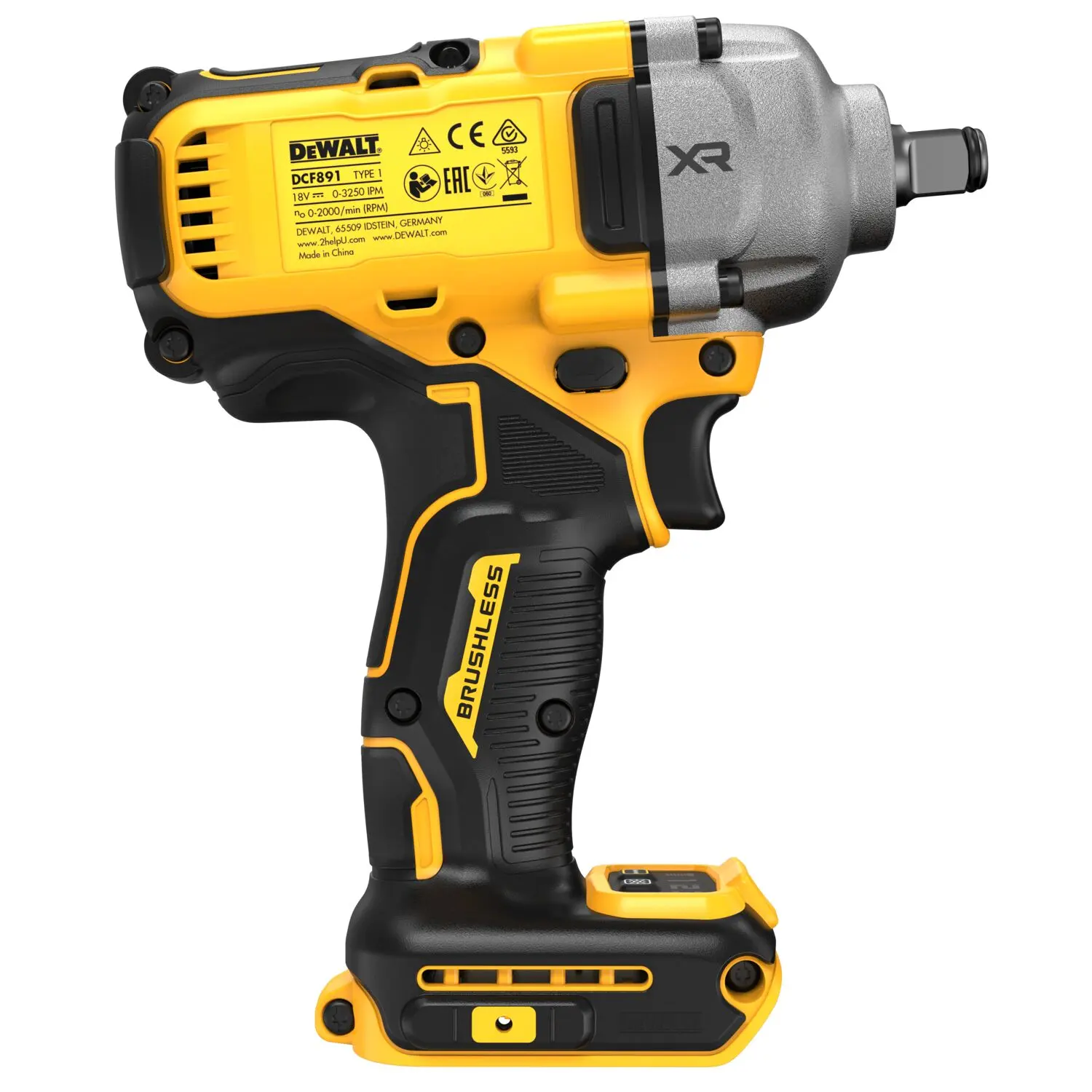 DeWALT Gereedschap - 18V ACCU Slagmoersleutel, Zonder Accu En Oplader DCF891NT 5 DeWALT Gereedschap - 18V ACCU Slagmoersleutel, Zonder Accu En Oplader DCF891NT - Afbeelding 5