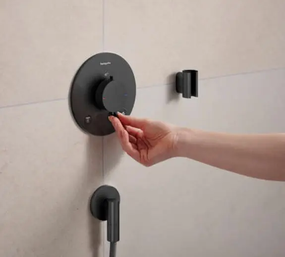 Hansgrohe Ecostat Comfort S - Thermostatische Inbouwkraan, Voor 2 Functies, Geborsteld Zwart Chroom 33715340 3 Hansgrohe Ecostat Comfort S - Thermostatische Inbouwkraan, Voor 2 Functies, Geborsteld Zwart Chroom 33715340 - Afbeelding 3