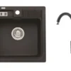 Alveus Sets - Set Spoelbak Niagara 20 En Keukenkraan Tonia, Carbon SETA103
