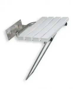 Novaservis Badkamer Accessoires - Inklapbare Wc-bril Voor Douche, Gepolijst Roestvrij Staal/wit R6699,44